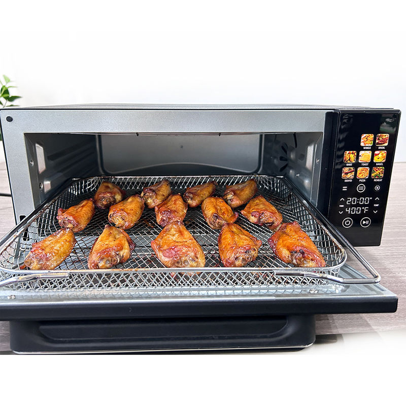Fritadeira a ar digital de controle de toque 1800 W fornos 18 L cor preta