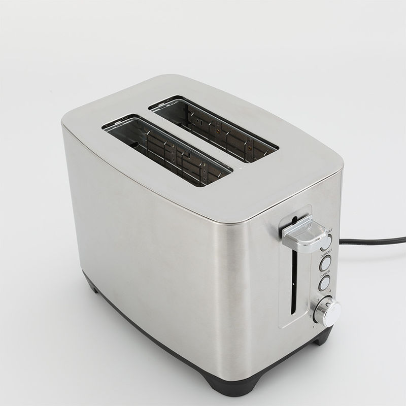 Pequenos aparelhos de cozinha 2 fatias torradeira de aço inoxidável máquina torradeira de pão torradeira elétrica