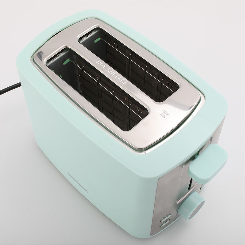 220V~240V torradeira de aço Retro Estilo Estético 2 fatias Torradeira Pastel Verde para eletrodomésticos torradeira preço bom