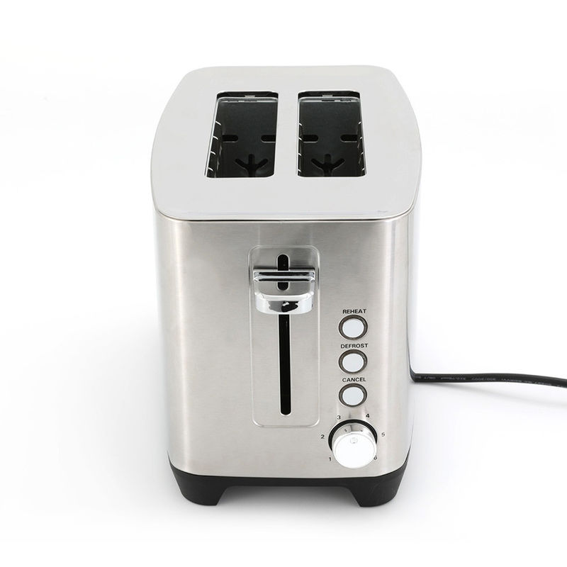 Torradeira de pão elétrica para cozinha pequena Torradeira de sanduíche pop-up de aço inoxidável com abertura dupla