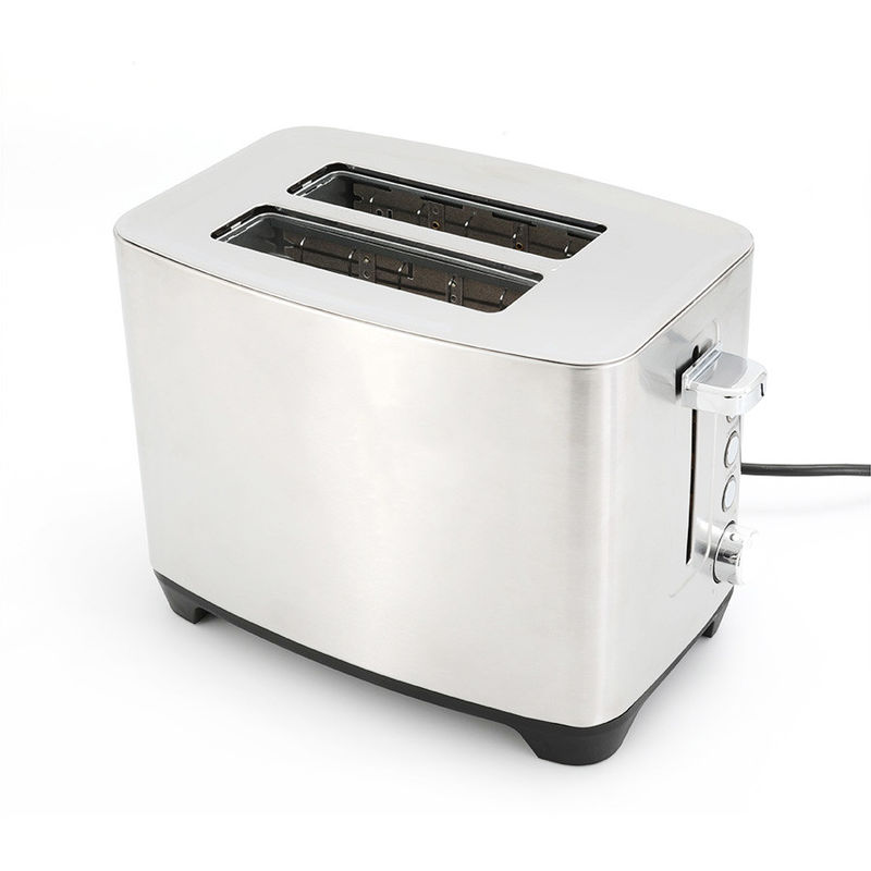 Torradeira de pão elétrica para cozinha pequena Torradeira de sanduíche pop-up de aço inoxidável com abertura dupla