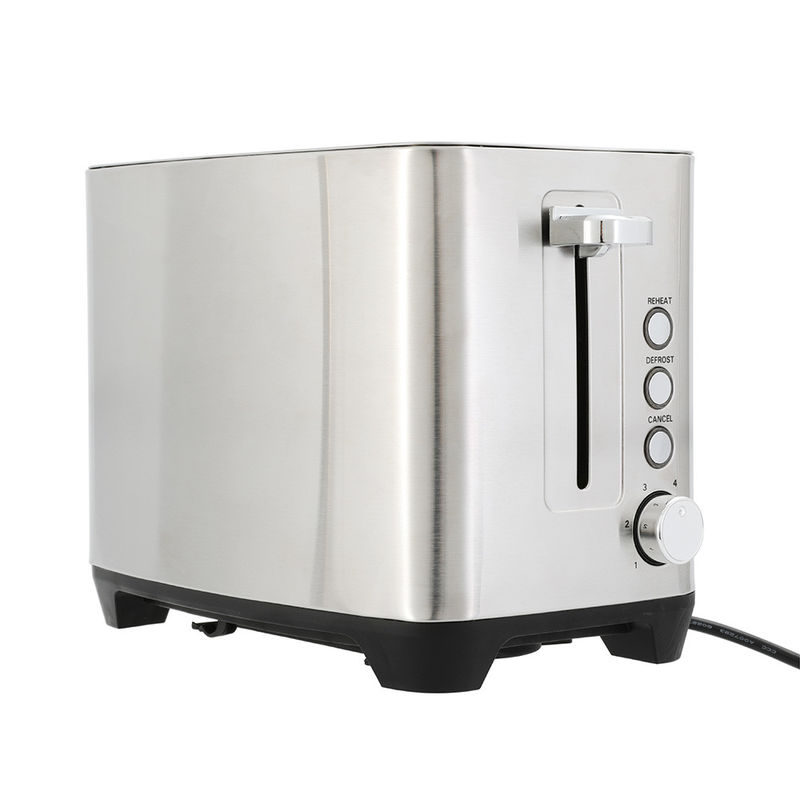 Torradeira de pão elétrica para cozinha pequena Torradeira de sanduíche pop-up de aço inoxidável com abertura dupla