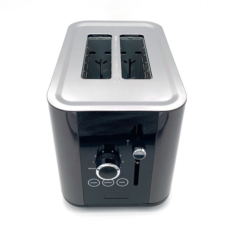 Automático Pop Up 2 fatias Retro Toaster Smart Electric Mini Toaster Forno com cancelar / reaquecer / descongelar função Sandwich Br