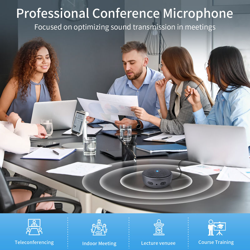Office Conference Speakerphone 360 graus Enhanced Voice Pickup & Noise Cancelling Speakerphone para reunião de escritório